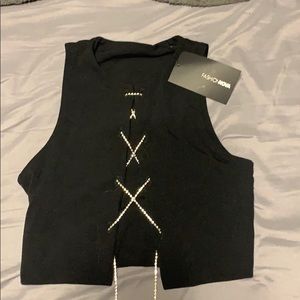 Party starter cropped tank